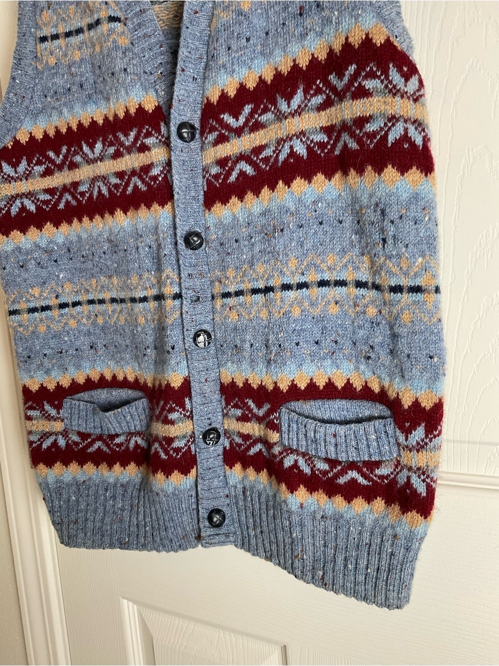 Vintage Classic Directions Fair Isle Shetland Wool Sweater Vest Medium - Picture 3 of 15